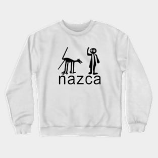 Nazca man with Nazca dog Crewneck Sweatshirt